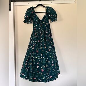 Hill House Ophelia Dress -Moody Floral Poplin